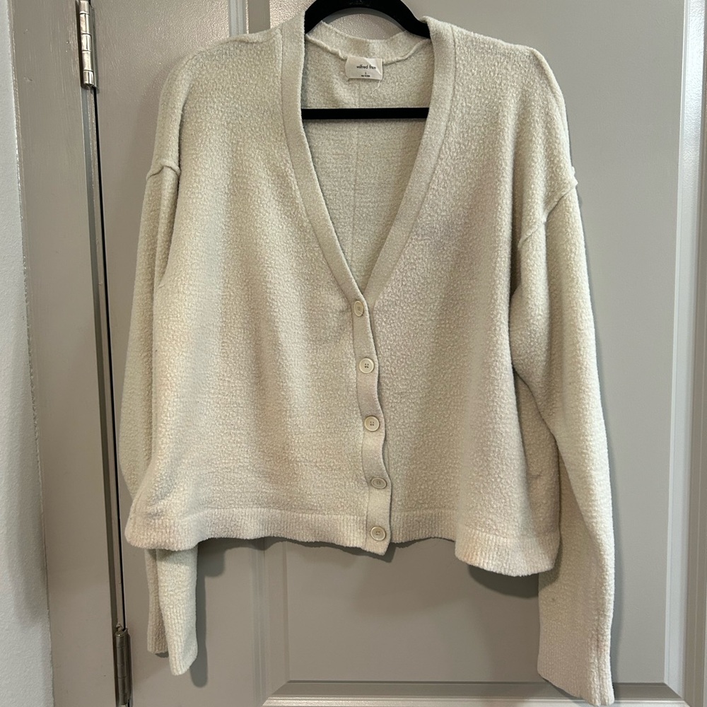 Wilfred Cream V-Neck Cardigan